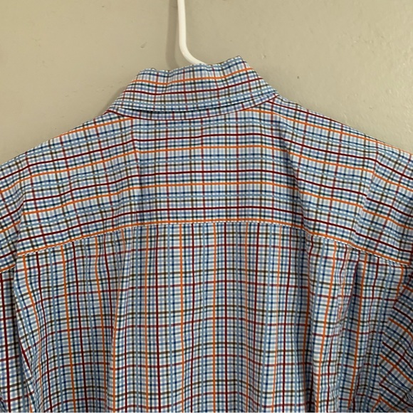 Men’s Blue Plaid Robert Talbott Classic Long Sleeve Button Up Dress Shirt - Picture 6 of 6